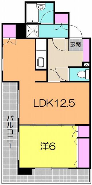 アビタシオン111ビル(1LDK/4階)の間取り写真