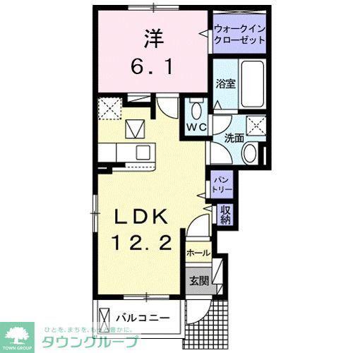 スリービーク吹上(1LDK/1階)の間取り写真