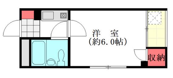 アルティメイトBUILDG.平野町(1K/4階)の間取り写真