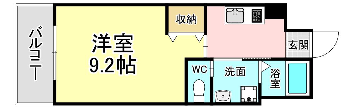 PLUM HOUSE(1K/2階)の間取り写真