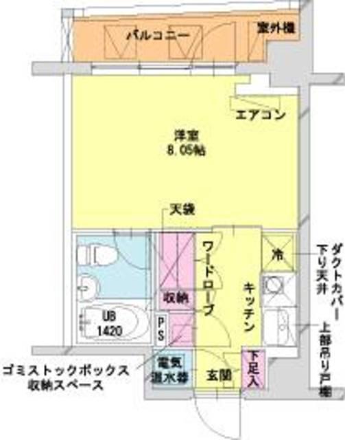HF八丁堀レジデンスII(1K/10階)の間取り写真