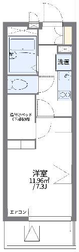 レオパレス幸(1K/4階)の間取り写真