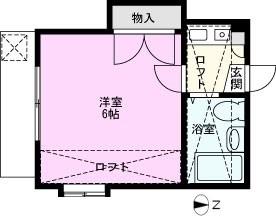 パティーナ草加(1K/2階)の間取り写真