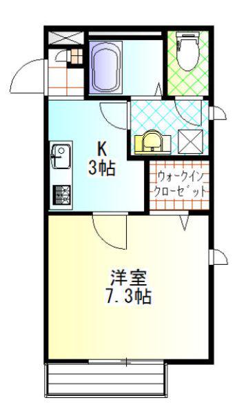 九曜新大塚マンション(1K/2階)の間取り写真