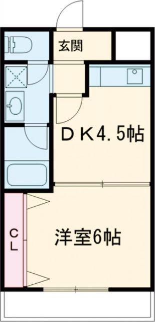 CORRECT FORET 住道(1DK/4階)の間取り写真