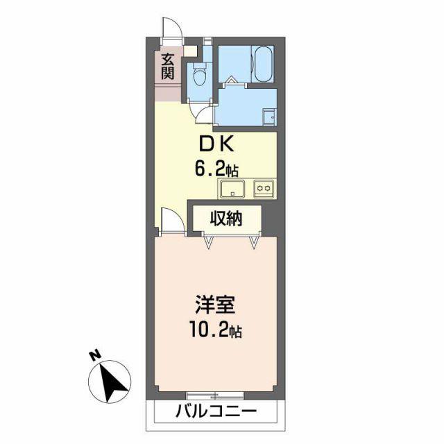 ポルチーニ(1DK/2階)の間取り写真