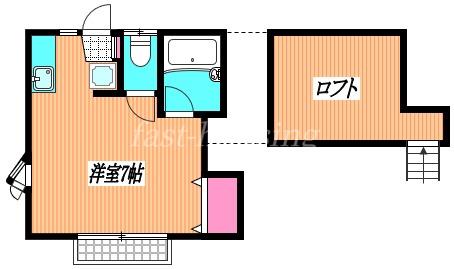 ヴィラウィスタリア(ワンルーム/2階)の間取り写真