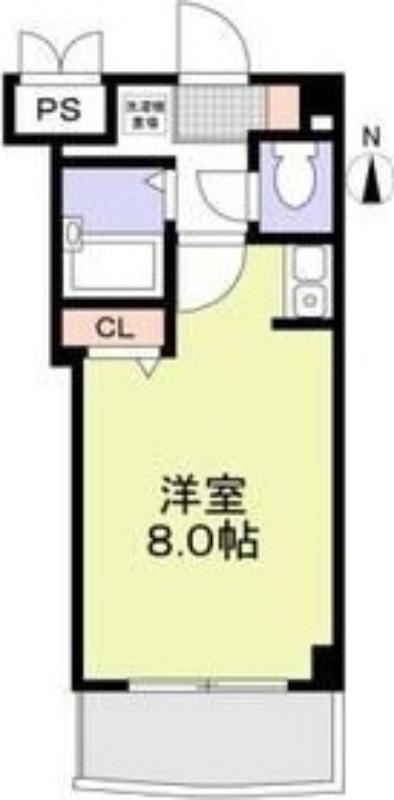 グランヴィア徳川(1K/7階)の間取り写真