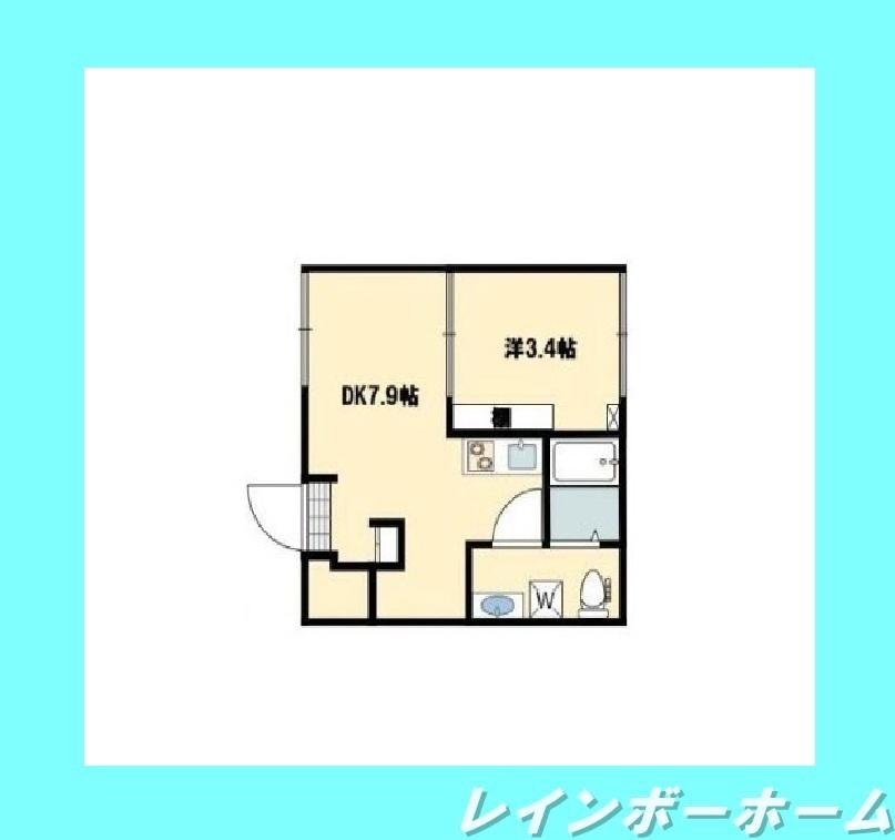 NESTIA(1DK/1階)の間取り写真
