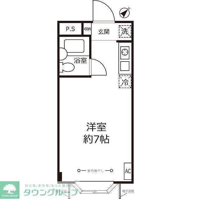 ARK HOUSE F(ワンルーム/2階)の間取り写真