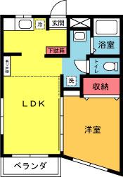 サンパレス茅ヶ崎(2DK/3階)の間取り写真