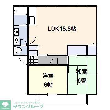 WIN湘南C(2LDK/2階)の間取り写真