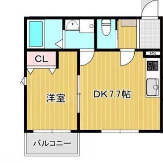 HALELE A TACHIKAWA(1DK/1階)の間取り写真