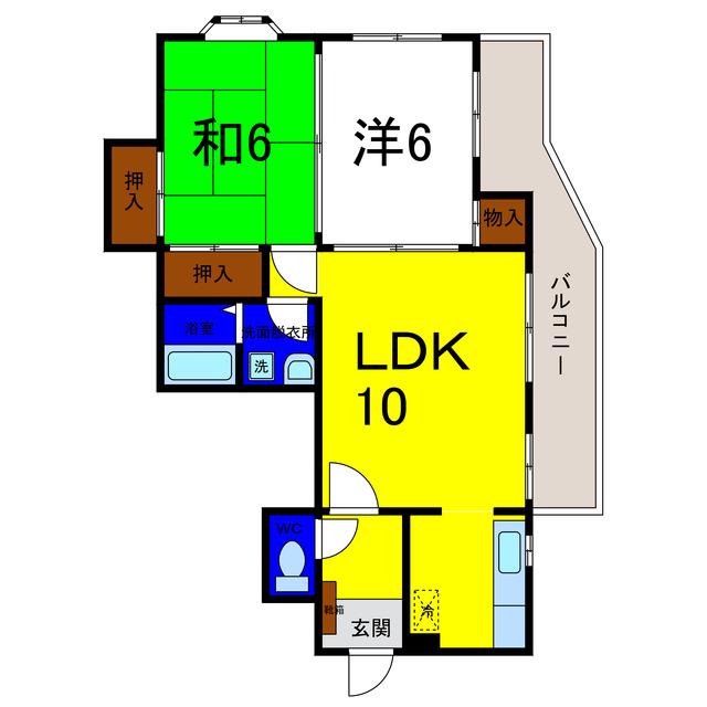 マスターズエル北島17(2LDK/3階)の間取り写真