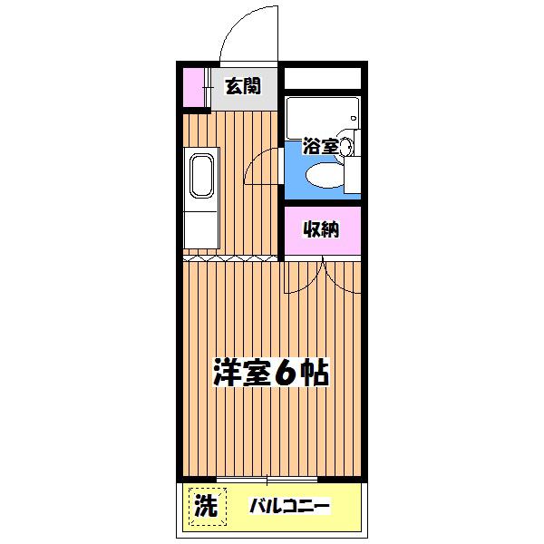 石井マンションピーコック(1K/1階)の間取り写真
