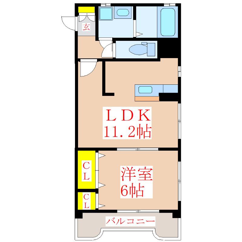 スイートエリア10(1LDK/2階)の間取り写真