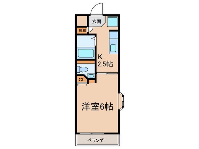グリーンパレス(1K/3階)の間取り写真
