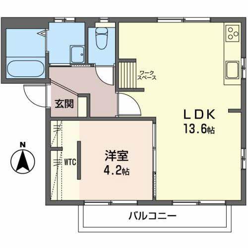 フレグランスアゼリア(1LDK/2階)の間取り写真