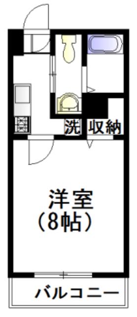 SIZUPALACEII(1K/2階)の間取り写真