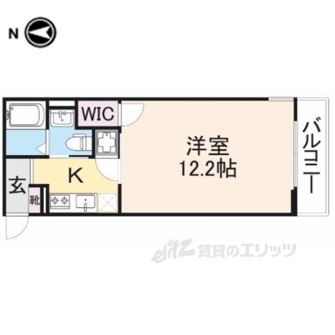 COZY奈良公園(1K/3階)の間取り写真
