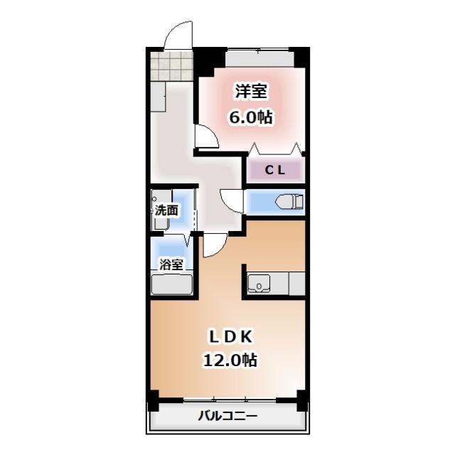 WOODS.148(1LDK/4階)の間取り写真