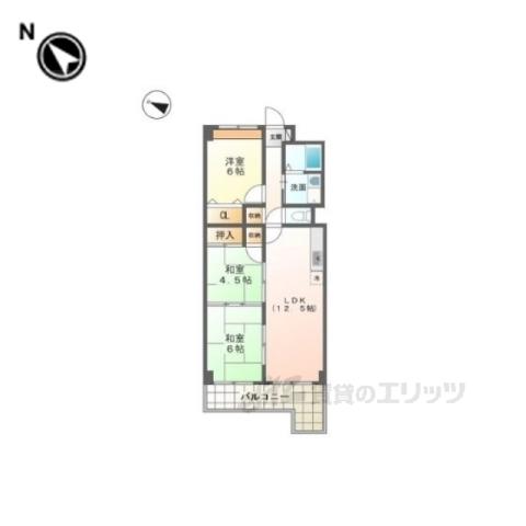クレール南鈴原(3LDK/3階)の間取り写真