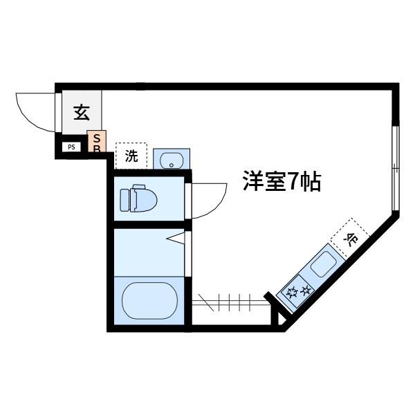ステラ西小岩(ワンルーム/1階)の間取り写真