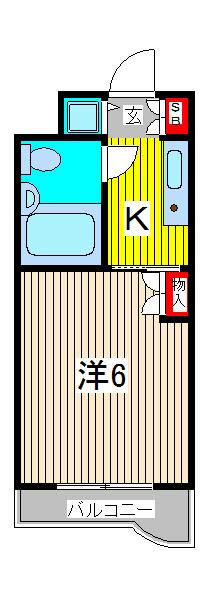 TOP川口第一(ワンルーム/3階)の間取り写真