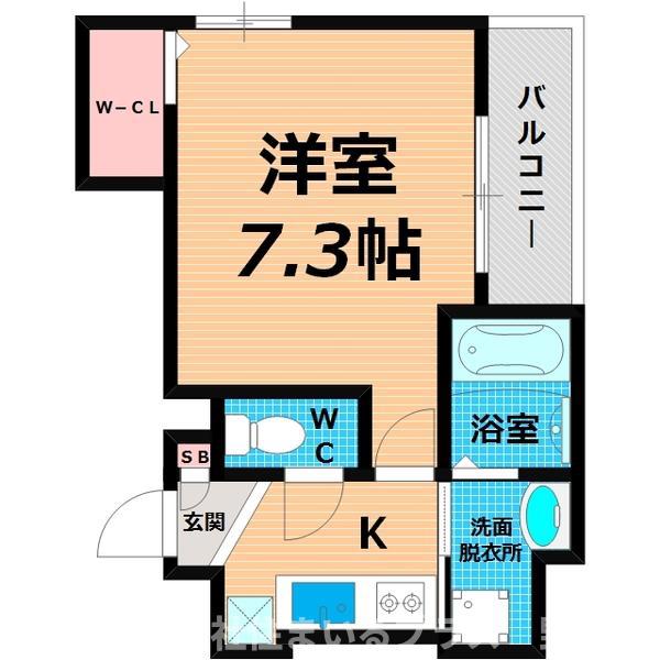 ウィラニホメ(1K/2階)の間取り写真