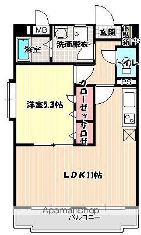 ジュネスT(1LDK/2階)の間取り写真