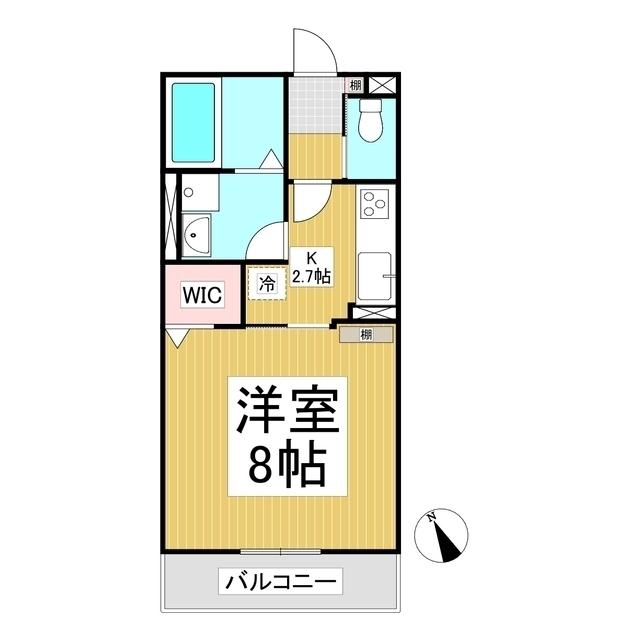 CRESTIER S(1K/1階)の間取り写真