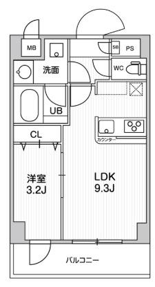 ドゥーエ曳舟(1LDK/4階)の間取り写真