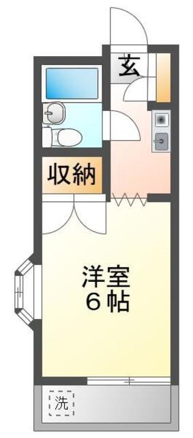 ラフォーネ国分寺(1K/1階)の間取り写真