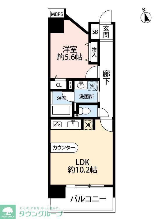 ライオンズシティ御茶ノ水804(1LDK/6階)の間取り写真