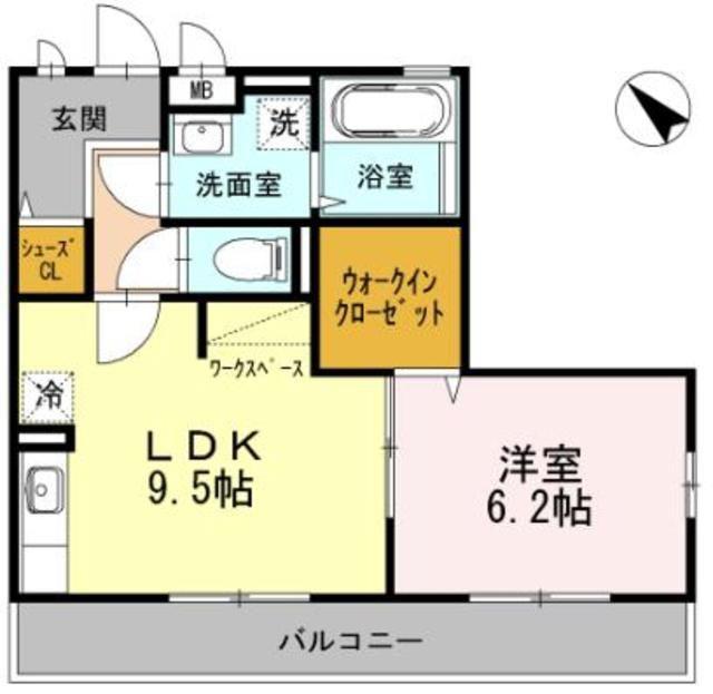 グランソーレII(2LDK/3階)の間取り写真