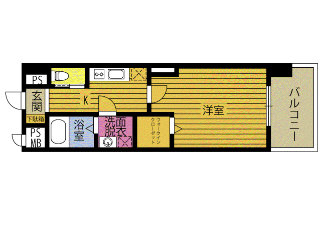CONFORT NAGAHAMA(1K/4階)の間取り写真
