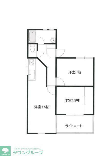 ガーデン羽根木(2LDK/1階)の間取り写真
