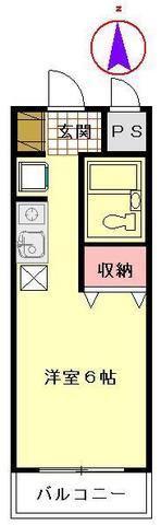 モンシェール寿能(1K/5階)の間取り写真