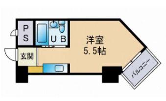 香椎エクセル13(ワンルーム/6階)の間取り写真