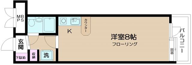 日神パレステ-ジ哲学堂(ワンルーム/1階)の間取り写真