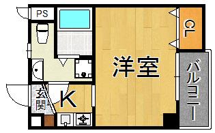 レザムルーズ西宮(1K/3階)の間取り写真