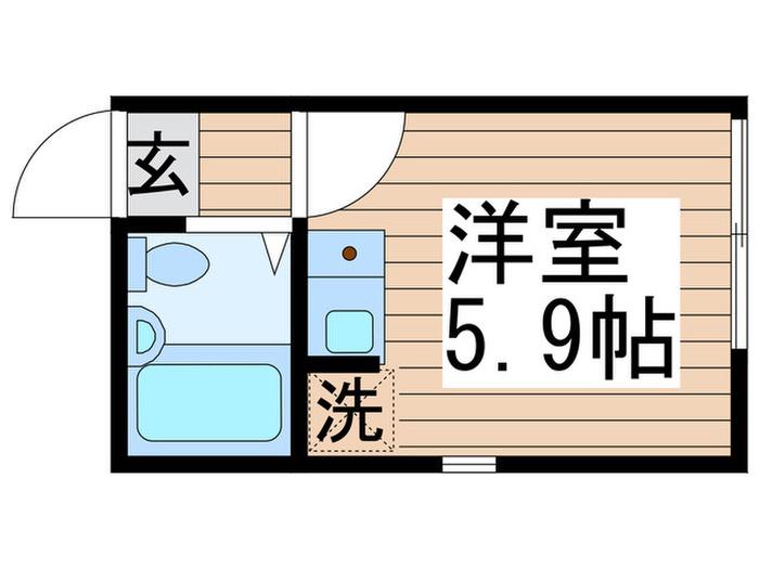 リブ千住(ワンルーム/1階)の間取り写真