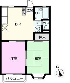 ゴールデンハイツ(2DK/2階)の間取り写真