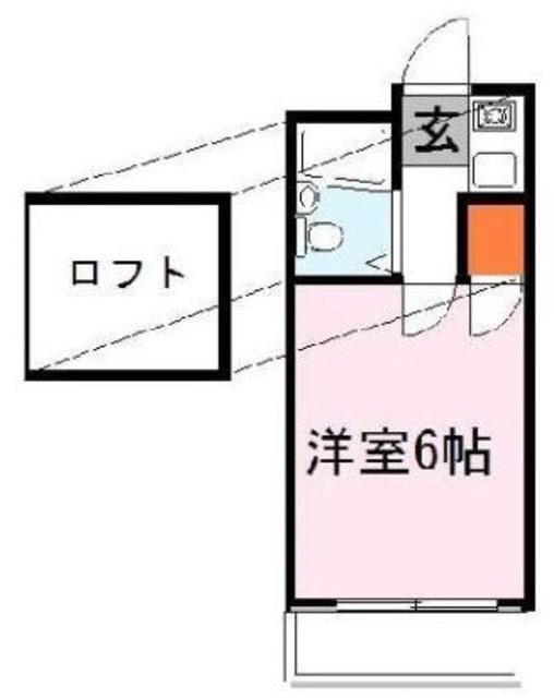 コンフォーレ妙蓮寺(1K/1階)の間取り写真