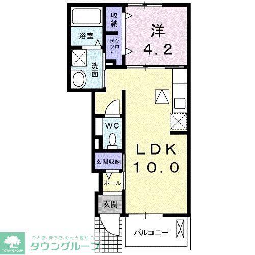 プランドール(1LDK/1階)の間取り写真