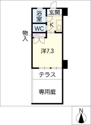 POLCA 南棟(1K/1階)の間取り写真