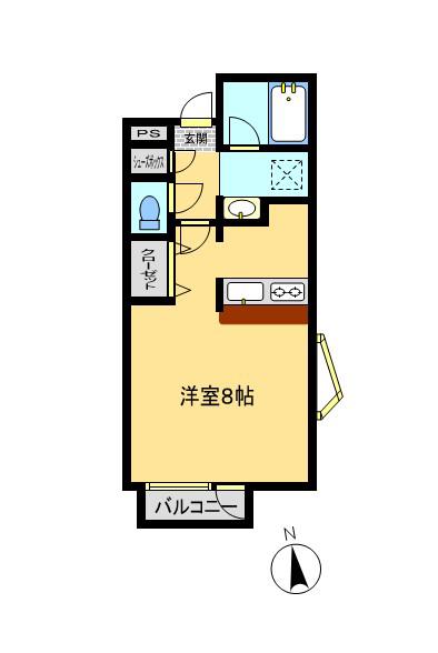 ディア ライフ(1K/1階)の間取り写真