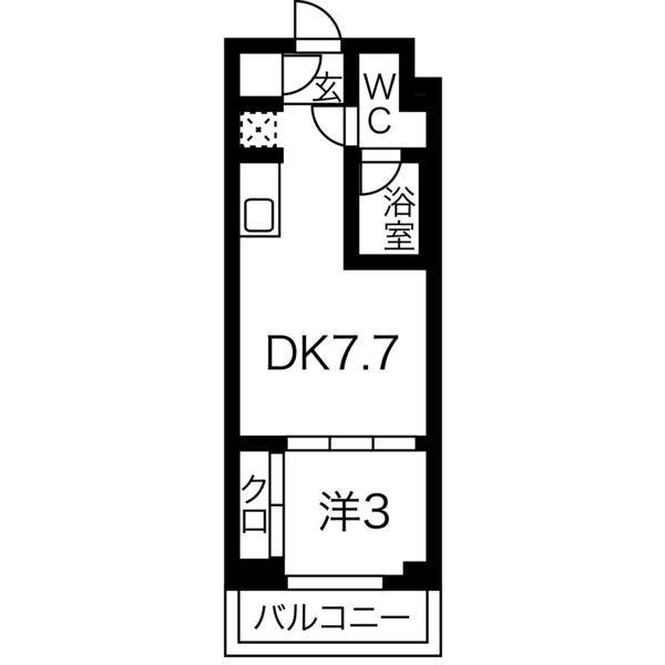 スパシエベルタ板橋本町(1DK/3階)の間取り写真