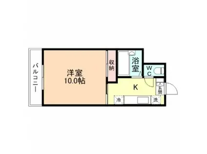 PLAZA古沢II番館(1K/4階)の間取り写真