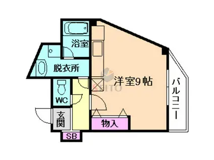 PARK HOUSE HINO(ワンルーム/4階)の間取り写真